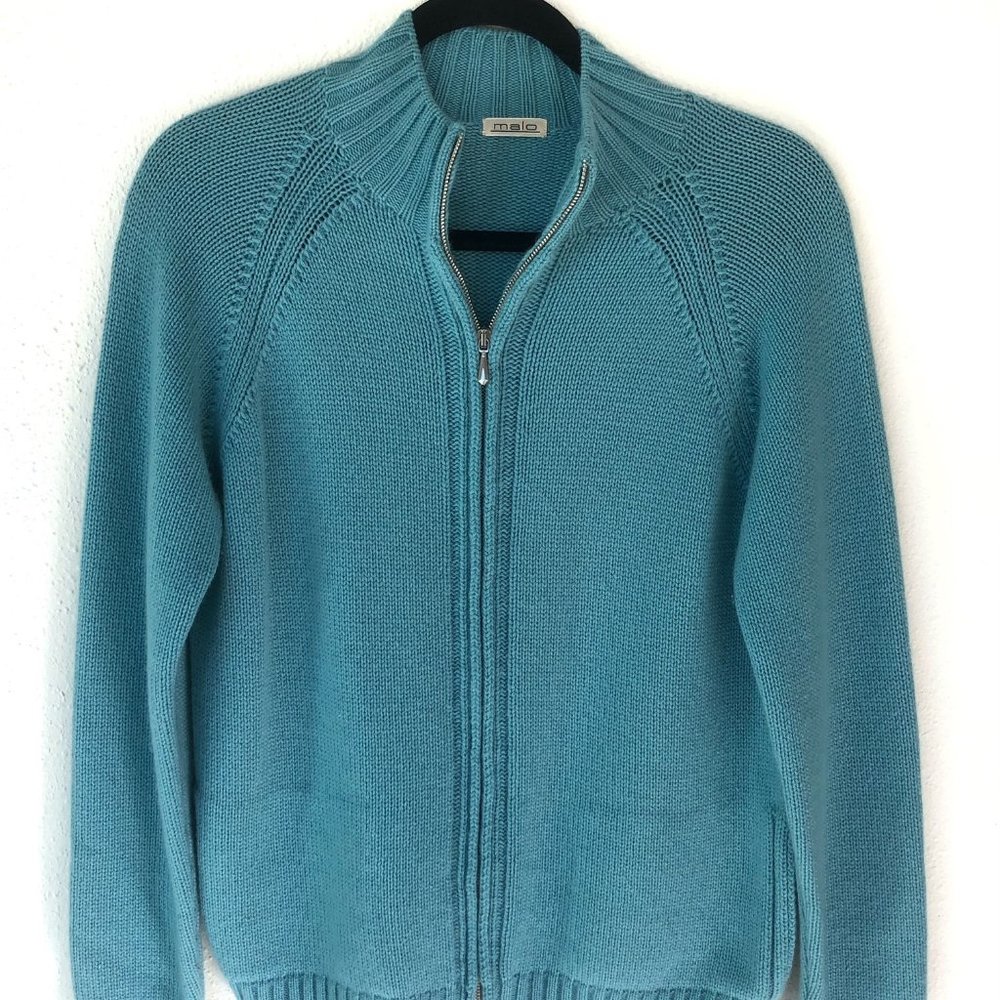 Malo 100% Cashmere Zip Up